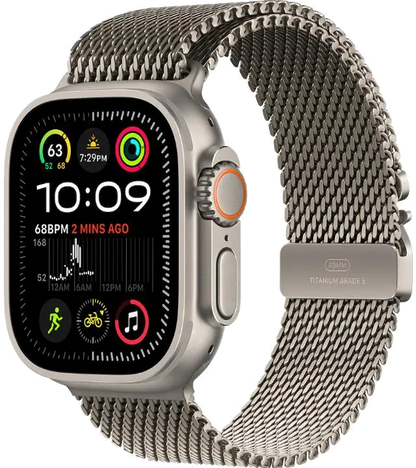Apple MX5R3WB/A Watch Ultra2 v2 Cellular 49mm Natural Titanium Case / Milanese Loop M, 195949588150