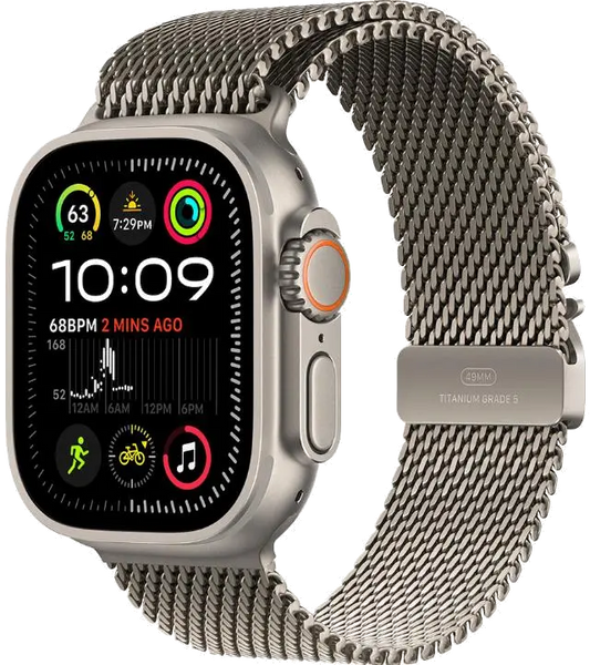 Apple MX5R3WB/A Watch Ultra2 v2 Cellular 49mm Natural Titanium Case / Milanese Loop M, 195949588150