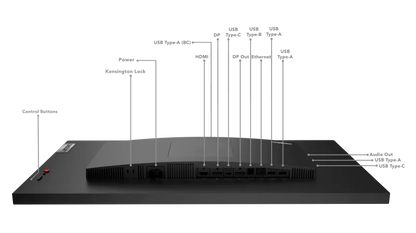 Lenovo 63A1GAT1EU Monitor ThinkVision P27h-30 27" IPS QHD AG 4ms 350cd 1000:1 60Hz Dock, 196379715147