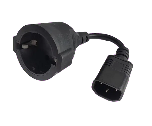 Spacer SPPW-C14-SCHK-10A-0.15 Cablu alimentare adaptor intrare C14 (tata) la iesire Schuko (mama), 10A,0.15m