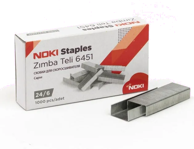 Noki NK645100 Capse nr. 24/6 grosime 55 microni zinc de calitate superioara 1000/cutie