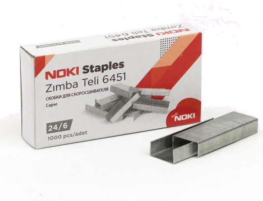 Noki NK645100 Capse nr. 24/6 grosime 55 microni zinc de calitate superioara 1000/cutie