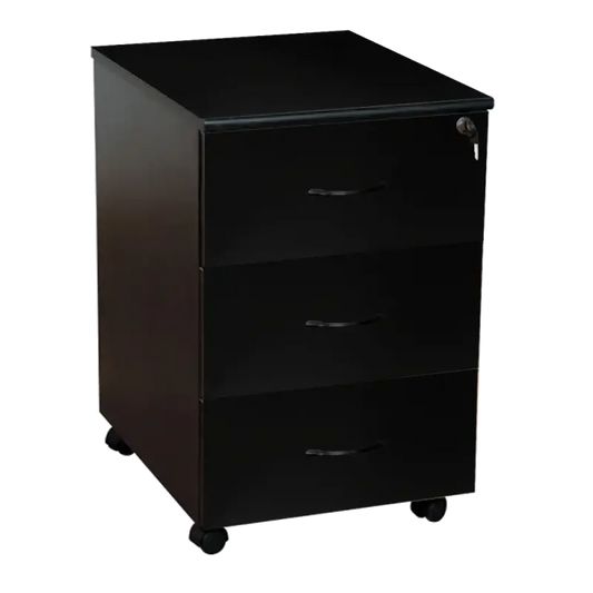 OEM OF3007 Dulap mobil Office Line PAL negru 3 sertare 43x52x67cm