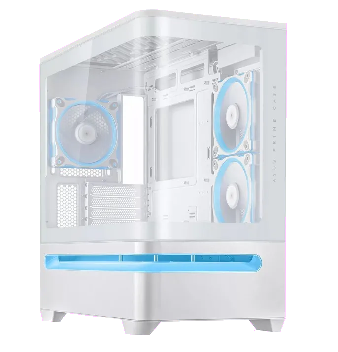 Asus PRIME AP202 TG ARGB WHITE AP202 Small Tower ARGB ALB carcasa PC Tempered Glass 4 Sloturi Expansiune, 4711636006613