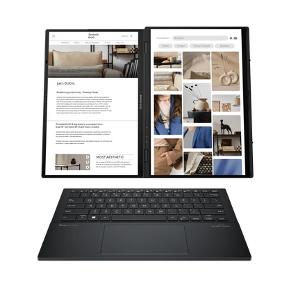 Asus UX8406CA-QL118X Zenbook Duo laptop 14inch FHD OLED Ultra 7 255H 32GB 1TB W11Pro, 4711387822494