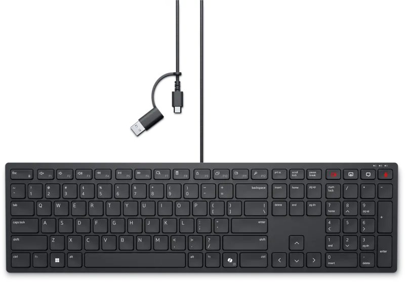 DELL 580-BBSX Tastatura KB525C, marime completă (100%), prin cablu, US Int, QWERTY, 1010363509