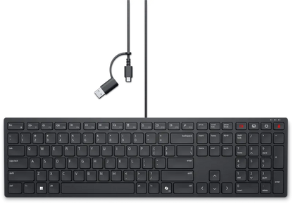 DELL 580-BBSX Tastatura KB525C, marime completă (100%), prin cablu, US Int, QWERTY, 1010363509