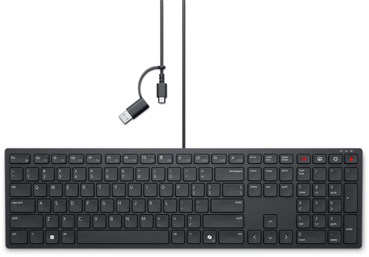 DELL 580-BBSX Tastatura KB525C, marime completă (100%), prin cablu, US Int, QWERTY, 1010363509