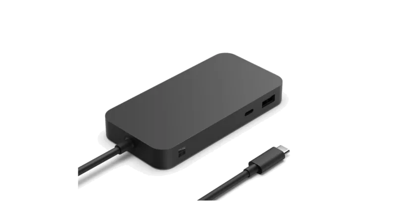 Microsoft EP2-20012 Surface USB4 Dock Commercial 100W with USB C, Black, 196388444038