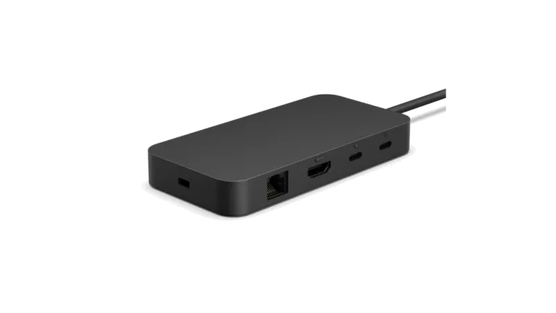Microsoft EP2-20012 Surface USB4 Dock Commercial 100W with USB C, Black, 196388444038