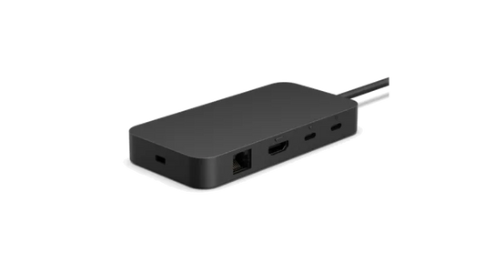 Microsoft EP2-20012 Surface USB4 Dock Commercial 100W with USB C, Black, 196388444038