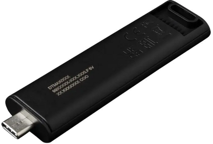 Kingston DTMAX/256GB DataTraveler MAX Flash Drive 256GB USB3.2, R/W 1000/ 900 MB/s, USB-C, Black, 740617322439