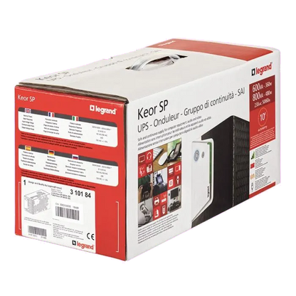 Legrand 000000000000310193 KEOR SP 2000 UPS 2000VA/ 1200W, 2x IEC + 2x schuko USB port baterie 2x 12V 9Ah, 310193