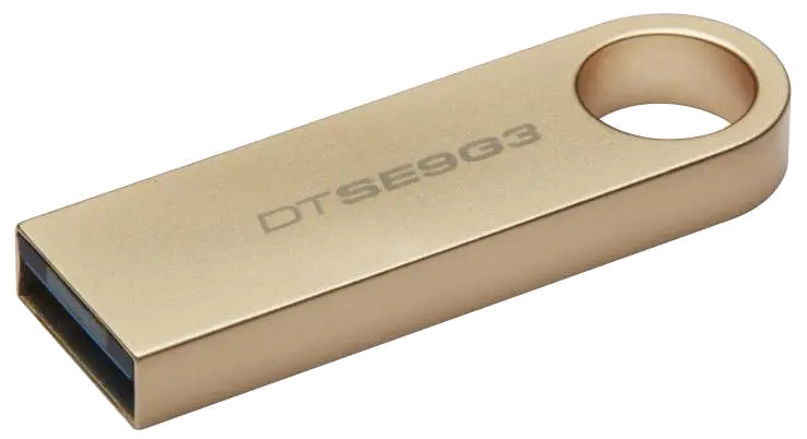 Kingston DTSE9G3/128GB DataTraveler SE9 G3 Flash Drive 128GB 220MB/s read, 100MB/s write, USB-A (USB 3.2 Gen 1), Metal, 740617341225
