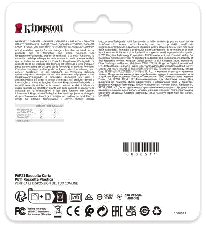 Kingston DTSE9G3/512GB DataTraveler SE9 G3 Flash Drive 512GB 220MB/s read, 100MB/s write, USB-A (USB 3.2 Gen 1), Metal, 740617341324