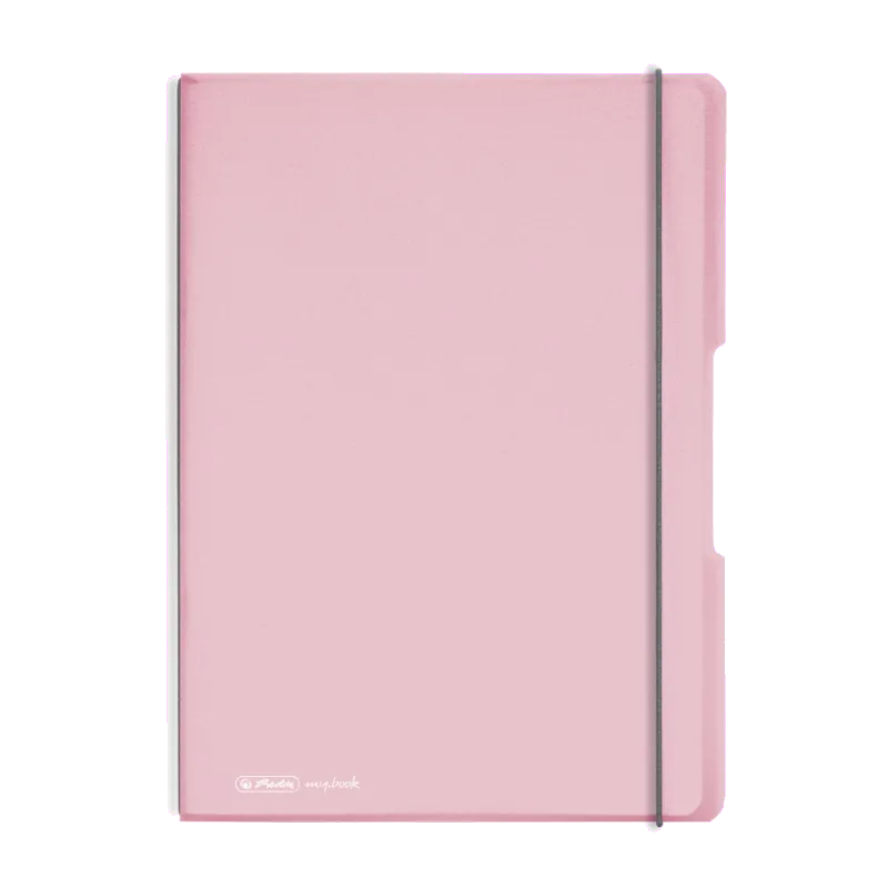 Herlitz 9478190 Caiet MY.BOOK FLEX A4, 2x 40 file, dictando + patratele, roz