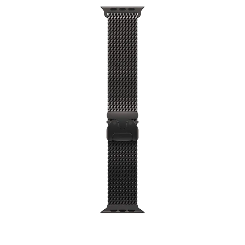 Apple MXKG3ZM/A Apple Watch 49mm Milanese Loop: Black Titanium Milanese Loop Medium, 195949656316