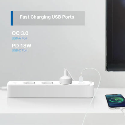 TP-Link TAPO P300 Prelungitor Tapo P300 Smart WiFi, 1.5m , 3 prize, 4897098683958