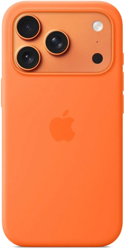 Apple MGFE4ZM/A iPhone 17 Pro Silicone Case with MagSafe – Orange, 195950663914