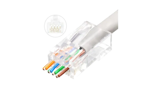 MicroConnect KON505-50EZ Set 50 mufe RJ45 8P8C CAT6 UTP Unshielded EZ Plug passtrough, 5706998850768