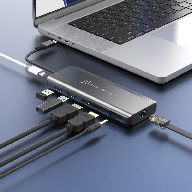 j5create JCD398-N USB-C Dual 4K HDMI 10Gbps Mini Dock, 4712795088199
