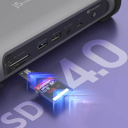 j5create JTD568-EN Thunderbolt 4 Quad Display Docking Station-EU, 4712795088304