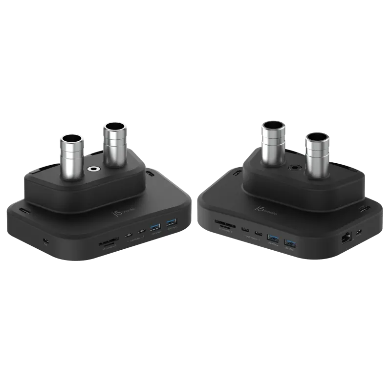 j5create JTSA302-N ERErgonomic dual monitor mount with Dock, 4712795088298