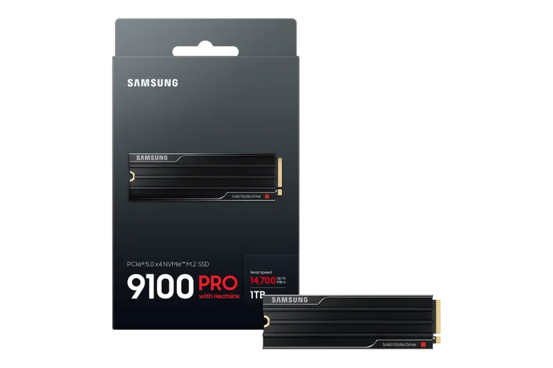 Samsung MZ-VAP1T0CW SSD MZ-VAP1T0CW, 9100 PRO HEATSINK, 1TB, PCIe 5.0 NVMe M.2, 8806095811673