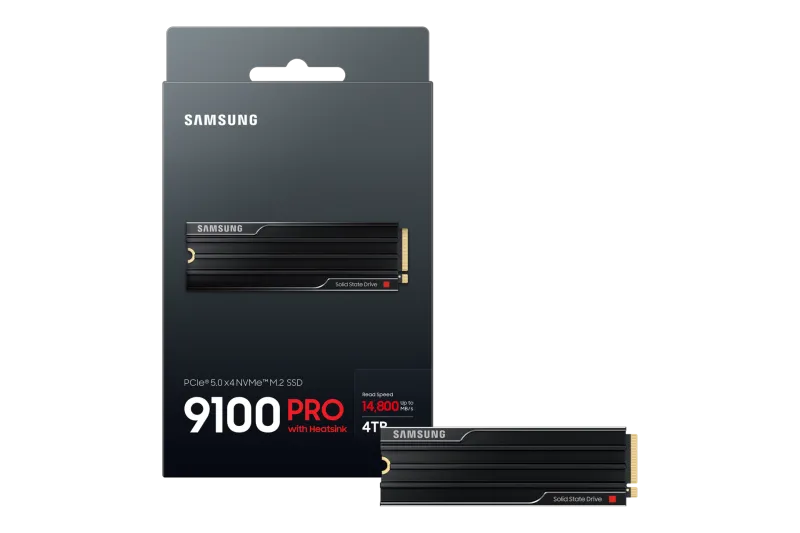 Samsung MZ-VAP4T0CW SSD MZ-VAP4T0CW, 9100 PRO HEATSINK, 4TB, PCIe 5.0 NVMe M.2, 8806095811659