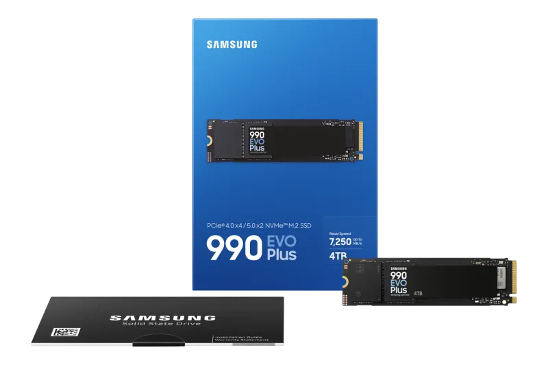 Samsung MZ-V9S4T0BW SSD 990 EVO Plus, 4TB, NVMe M.2, 7150/6300 MB/s, 8806095575667