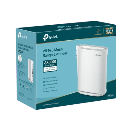 TP-Link RE900XD Range ExtenderRE900XD wireless 6000Mbps, 1 port 2.5 Gigabit, 2 porturi Gigabit, 4897098688311