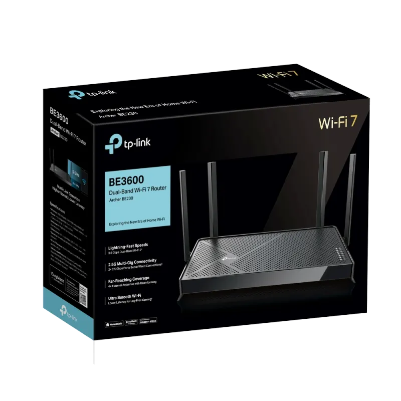 TP-Link ARCHER BE230 ARCHER BE230 Router Wi-Fi 7 Dual-Band BE3600, 4895252503685