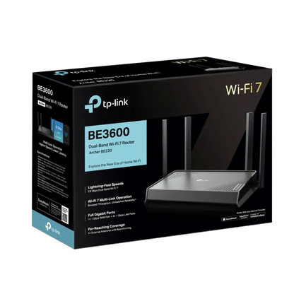 TP-Link ARCHER BE220 ARCHER BE220 Router Wi-Fi 7 Dual-Band BE3600, 1210002600842