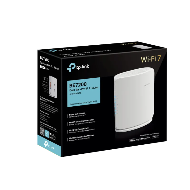 TP-Link ARCHER BE450 Archer BE450 Router Wi-Fi 7 Dual-Band BE7200, 1210002600606