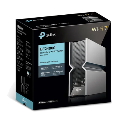 TP-Link ARCHER BE900 Archer BE900 BE24000 Quad-Band Wi-Fi 7 Router, 4895252500561
