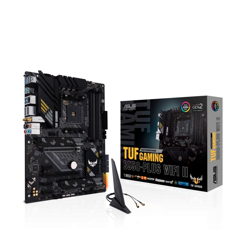 Asus TUF GAMING B550-PLUS WIFI II TUF GAMING B550-PLUS WIFI II placa de baza AM4 DDR4-SDRAM 2.5GB Ethernet, 195553338417