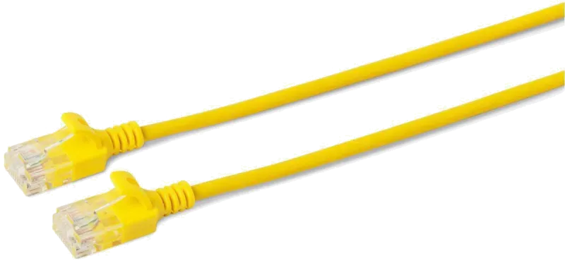 MicroConnect V-UTP60015Y-SLIM Patch Cord U/UTP Cat6, Cupru, Neecranat, Slim (AWG30), 0.15m, Galben, 5704174040361