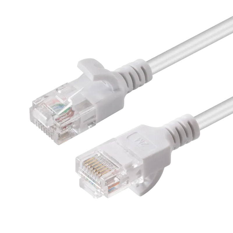 MicroConnect V-UTP601W-SLIM Patch Cord U/UTP Cat6, Cupru, Neecranat, Slim (AWG30), 1m, Alb, 5711783204985