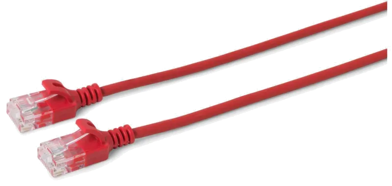 MicroConnect V-UTP605R-SLIM Patch Cord U/UTP Cat6, Cupru, Neecranat, Slim (AWG30), 5m, Rosu, 5704174041023