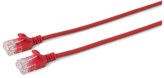 MicroConnect V-UTP605R-SLIM Patch Cord U/UTP Cat6, Cupru, Neecranat, Slim (AWG30), 5m, Rosu, 5704174041023