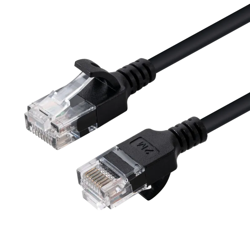 MicroConnect V-UTP605S-SLIM Patch Cord U/UTP Cat6, Cupru, Neecranat, Slim (AWG30), 5m, Negru, 5711783204701