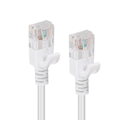 MicroConnect V-UTP6A0015W-SLIM Patch cord U/UTP CAT6A Slim 0.15m White, 5715063368428