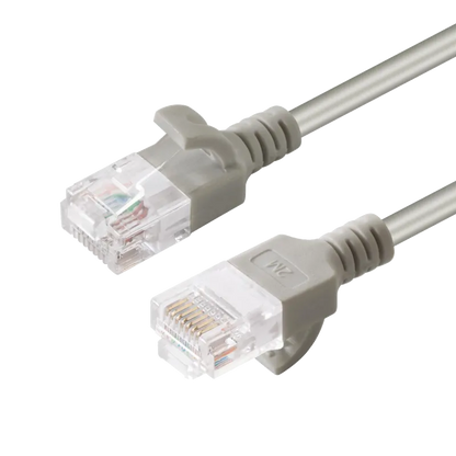 MicroConnect V-UTP6A0025-SLIM Patch cord U/UTP CAT6A Slim 0.25m Grey, 5704174043300