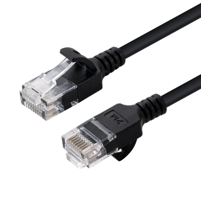 MicroConnect V-UTP6A0025S-SLIM Patch cord U/UTP CAT6A Slim 0.25m Black, 5704174044710
