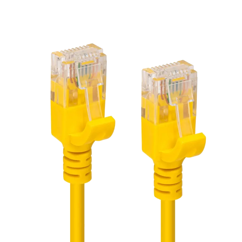 MicroConnect V-UTP6A0025Y-SLIM Patch cord U/UTP CAT6A Slim 0.25m Yellow, 5704174044543