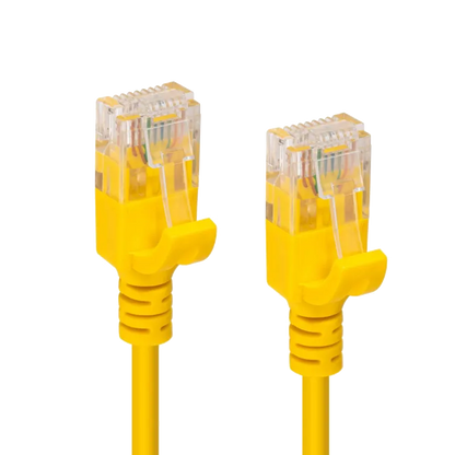 MicroConnect V-UTP6A0025Y-SLIM Patch cord U/UTP CAT6A Slim 0.25m Yellow, 5704174044543