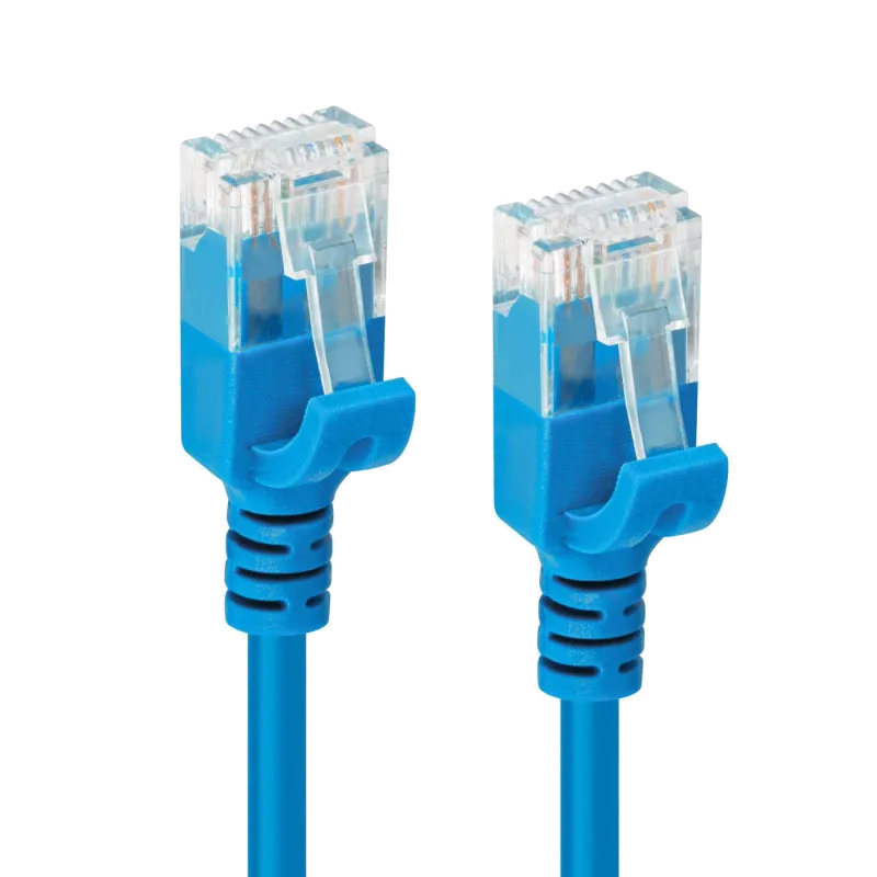 MicroConnect V-UTP6A002B-SLIM Patch cord U/UTP CAT6A Slim 0.2m Blue, 5715063036594