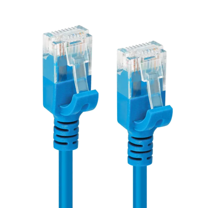 MicroConnect V-UTP6A002B-SLIM Patch cord U/UTP CAT6A Slim 0.2m Blue, 5715063036594