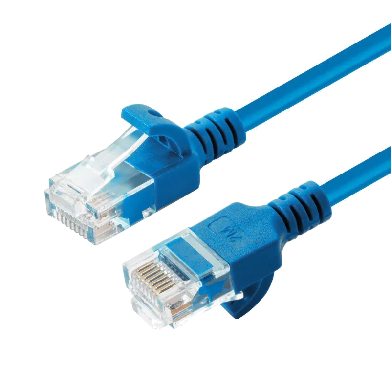 MicroConnect V-UTP6A002B-SLIM Patch cord U/UTP CAT6A Slim 0.2m Blue, 5715063036594