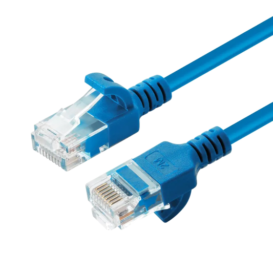 MicroConnect V-UTP6A005B-SLIM Patch cord U/UTP CAT6A Slim 0.5m Blue, 5704174044376